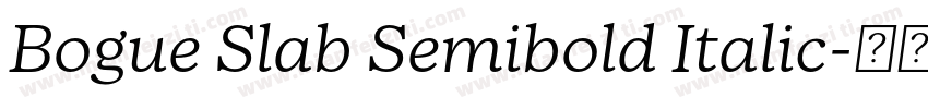Bogue Slab Semibold Italic字体转换